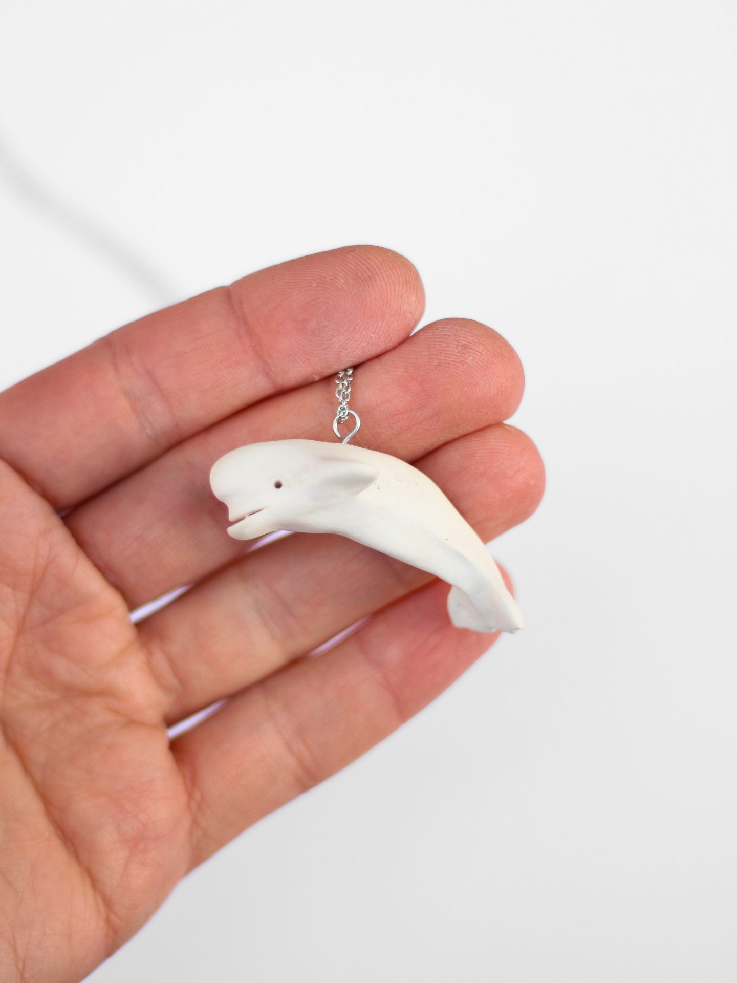 Beluga whale necklace