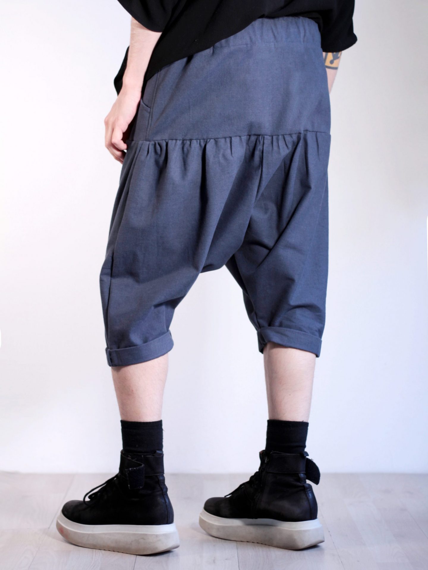 Navy cotton shorts
